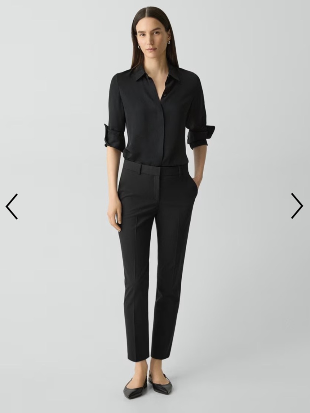 Theory Testra wool trousers black size 00 NWT